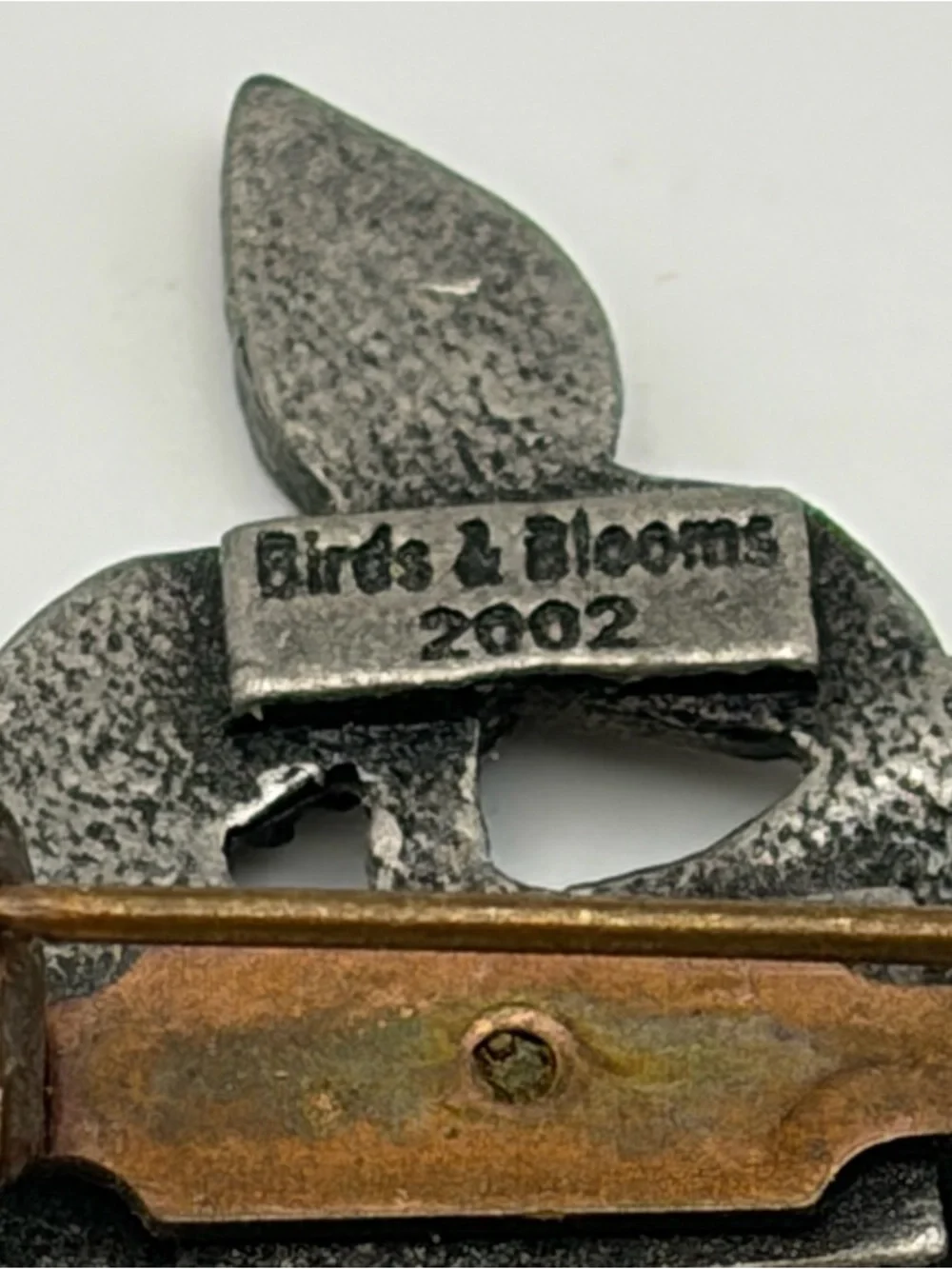 Vintage Birds and Blooms 2002 Limited Edition Songbird Pin Pewter Grandmacore